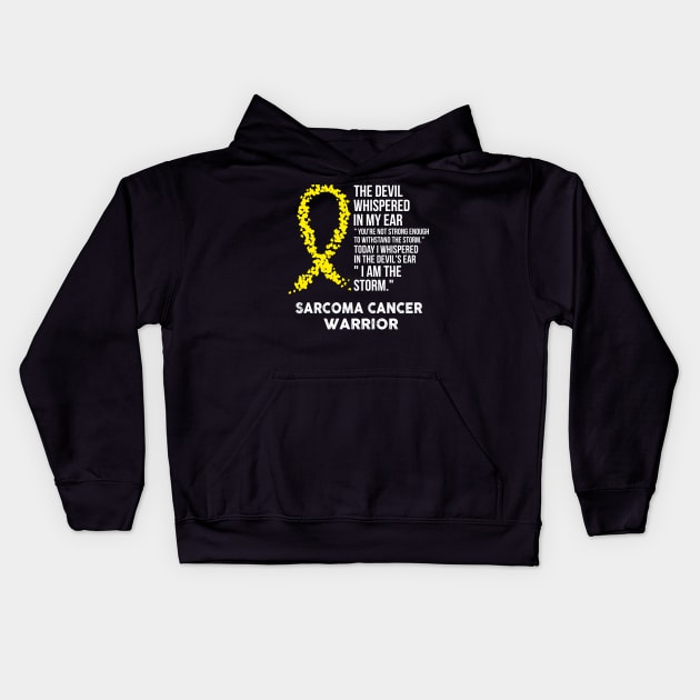 The Devil- Sarcoma Cancer Awareness Support Ribbon Kids Hoodie by HomerNewbergereq